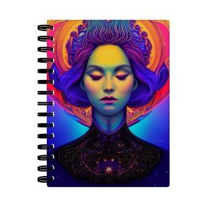 Trippy Spiral Notebook - Psychedelic Notebook - Colorful Girl Notebook